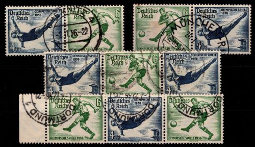 Deutsches Reich W 103- W 106 gestempelt Zusammendruck #OU939