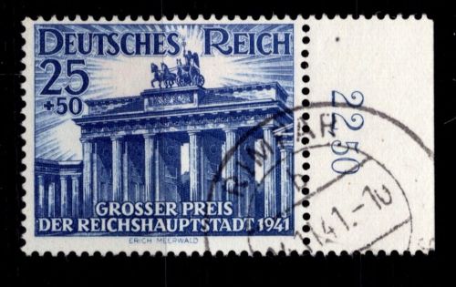 Deutsches Reich 803 gestempelt Oberrand #OU951