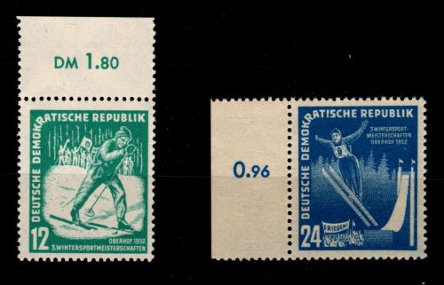 DDR 298-299 postfrisch Oberrand, Seitenrand #DAI35
