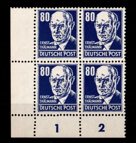 DDR 339 postfrisch 4er Block Eckrand unten links #DAI38