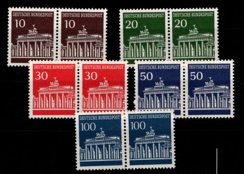 BRD Bund 506-510 postfrisch waagerechtes Paar #DAI70