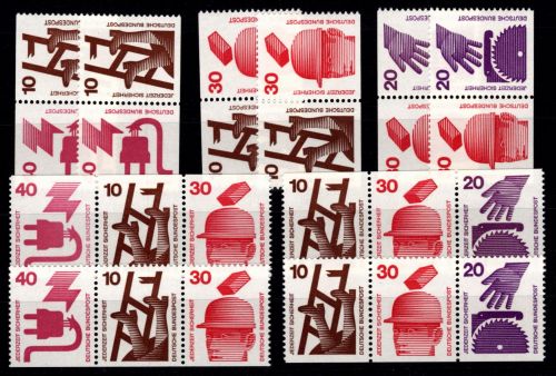 BRD Bund Zusammendrucke Zd W47-W56 postfrisch Zusammendrucke #DAJ06