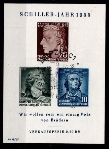 DDR Block 12 gestempelt Sonderstempel Leipzig #DAJ09