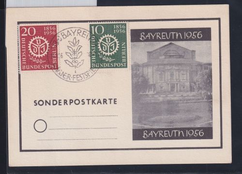 Berlin 138-139 auf Postkarte Bayreuth Wagner Festspiele #DAJ71