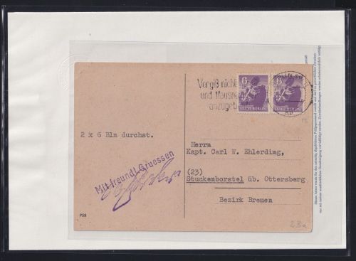 Berlin und Brandenburg 2 B a auf Postkarte geprüft Dr. Jasch BPP #DAP29