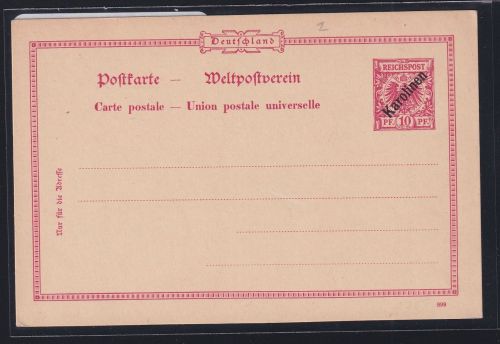 Deutsche Kolonien Karolinen P 2 als Ganzsache ungebraucht #DAP79