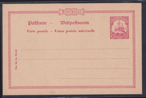 Deutsche Kolonien Deutsch-Südwestafrika P14 als Ganzsache ungebraucht #DAQ10