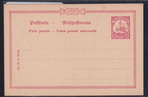 Deutsche Kolonien Marianen P 8 als Ganzsache ungebraucht #DAQ20