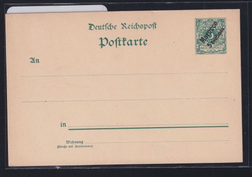 Deutsche Auslandspostämter Marokko P 1 als Ganzsache ungebraucht #DAQ39