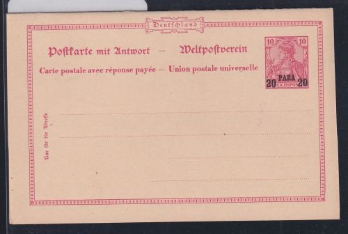 Deutsche Auslandspostämter Türkei P 8 als Ganzsache ungebraucht #DAQ61