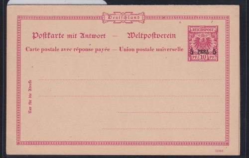 Deutsche Kolonien Deutsch-Ostafrika P 4 als Ganzsache ungebraucht #DAQ71