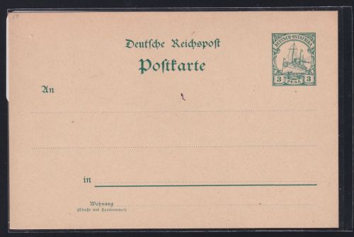 Deutsche Kolonien Deutsch-Ostafrika P 13 als Ganzsache ungebraucht #DAQ74