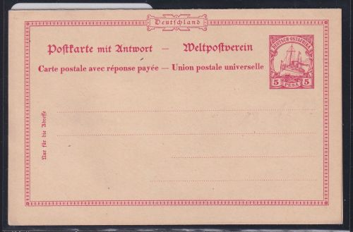 Deutsche Kolonien Deutsch-Ostafrika P 16 als Ganzsache ungebraucht #DAQ76