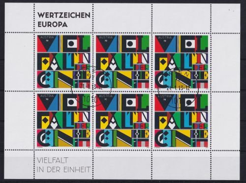 Österreich 3048 gestempelt als Kleinbogen #OV807