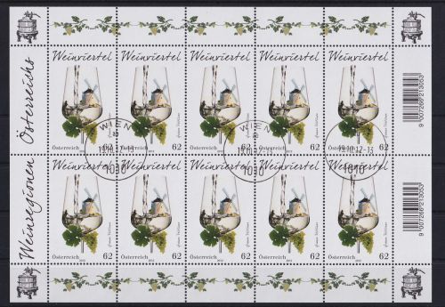 Österreich 3033 gestempelt als Kleinbogen #OV837