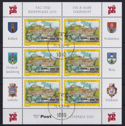 Österreich 2936 gestempelt als Kleinbogen #OV844