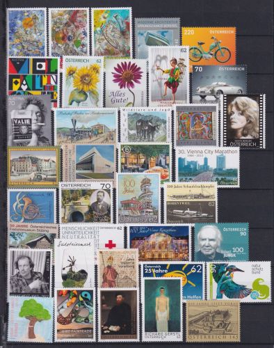 Österreich Jahrgang 2013 postfrisch komplett ohne Selbstklebende Marken #OV982