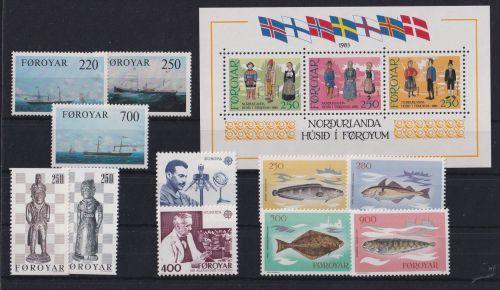 Dänemark Färöer Jahrgang 1983 postfrisch #OU313