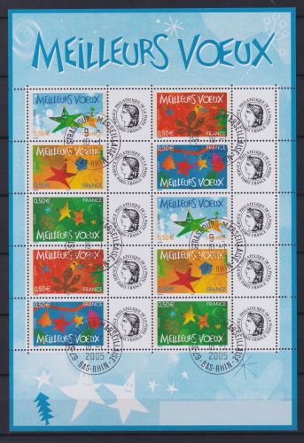 Frankreich 3872-3876 gestempelt als Kleinbogen #OU334