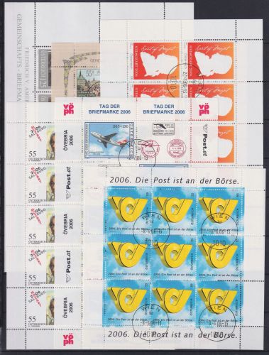 Österreich Lot Kleinbögen aus 2006 gestempelt