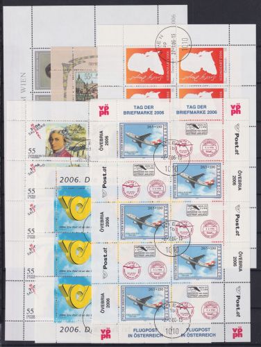 Österreich Lot Kleinbögen aus 2006 gestempelt