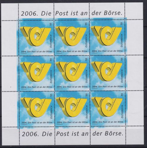 Österreich 2600 postfrisch als Kleinbogen #OV538