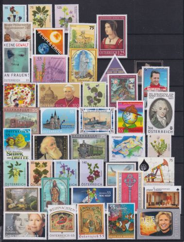 Österreich Jahrgang 2007 postfrisch komplett ohne Selbstklebende Marken #OV546