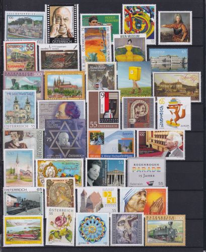 Österreich Jahrgang 2010 postfrisch komplett ohne Selbstklebende Marken #OV552