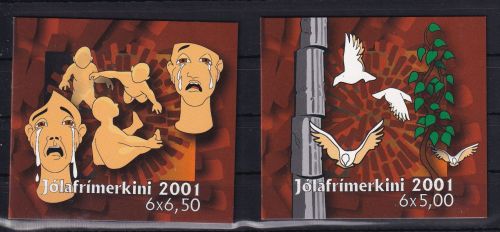 Dänemark Färöer 412-413 gestempelt als Markenheftchen #DAK48