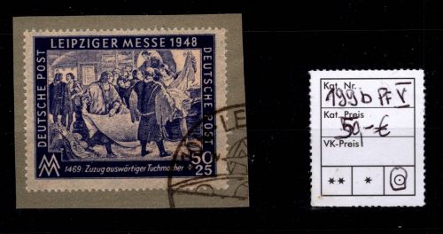 SBZ 199 b PF V gestempelt Leipziger Messe #OR553
