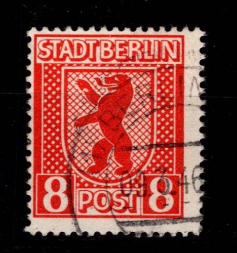 SBZ 3 A XVI gestempelt Plattenfehler #OR569
