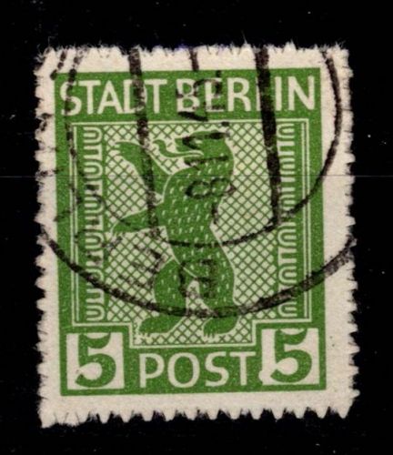 SBZ 1 A XIX gestempelt Plattenfehler #OR578