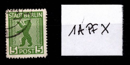 SBZ 1 A X gestempelt Plattenfehler #OR579