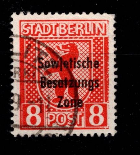 SBZ 202 A XVIII gestempelt Plattenfehler #OR584