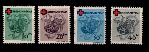 Französische Zone Rheinland Pfalz 42 A-45 A postfrisch wie verausgabt #OR653