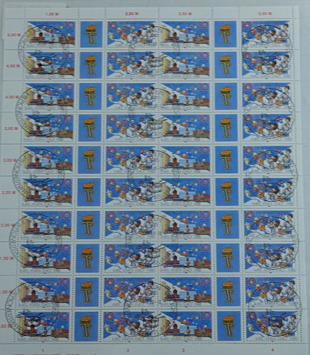 DDR ZD Bogen 3181-3182 gestempelt mit ESSt und mit DV 2 #OO213