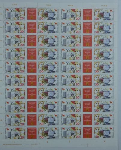 DDR ZD-Bogen 3086-3087 postfrisch mit DV 1 #OO247