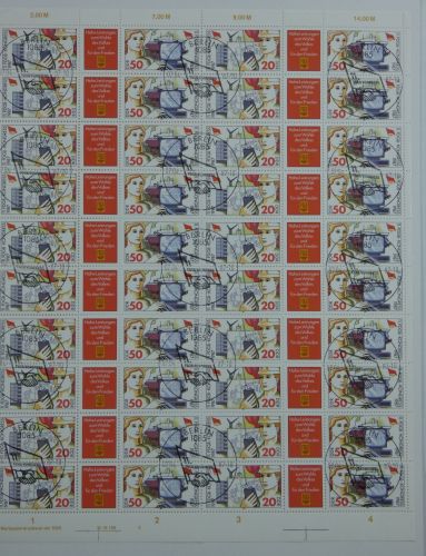 DDR ZD-Bogen 3086-3087 gestempelt ESST mit DV 2 #OO248