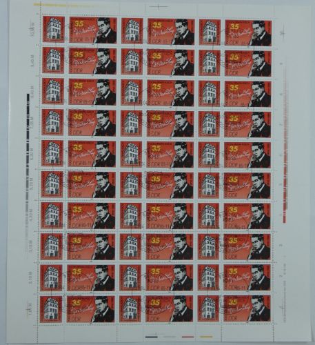 DDR ZD-Bogen 2940 gestempelt ESST mit DV 1 #OO251
