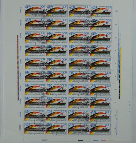 DDR ZD-Bogen 3052-3053 gestempelt ESST mit DV #OO263