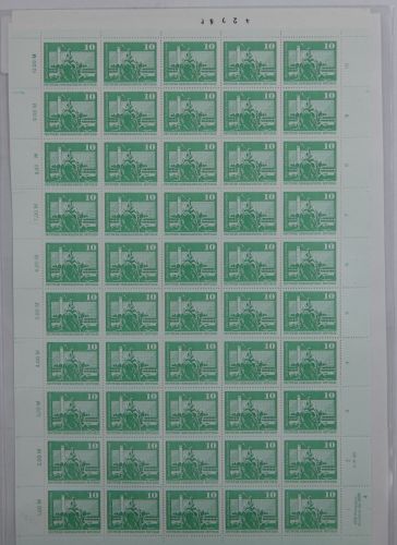 DDR Bogen 1843 I d RWZ L/I postfrisch mit DV #OO284