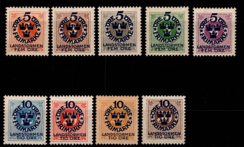 Schweden 97-106 postfrisch Mi.Nr 106 fehlt #OV025