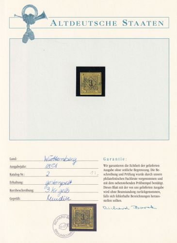 Württemberg 2 gestempelt