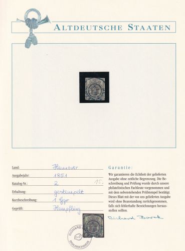 Hannover 2 gestempelt Borek Garantie #DAL70