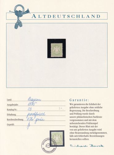 Bayern 32 postfrisch Borek Garantie #DAL77