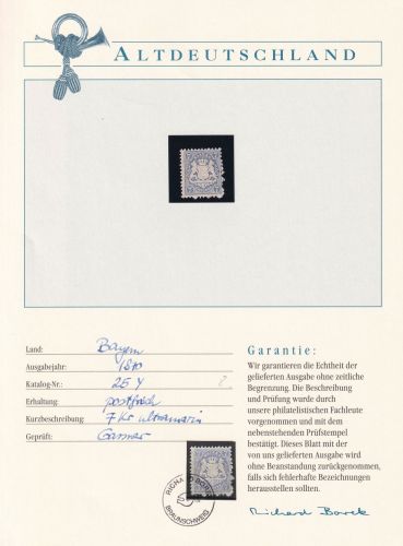 Bayern 25 y postfrisch Borek Garantie #DAL82