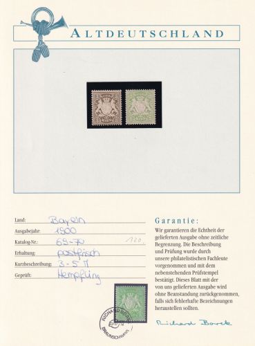 Bayern 69-70 postfrisch Borek Garantie #DAM03