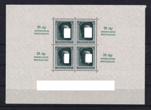 Deutsches Reich Block 9 mit Falz bzw. Anhaftung #OV092