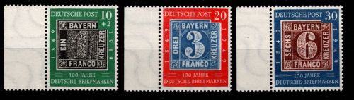 BRD Bund 113-115 Seitenrand postfrisch geprüft Schlegel BPP #DAQ85