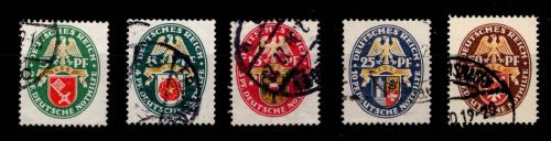 Deutsches Reich 430-434 gestempelt